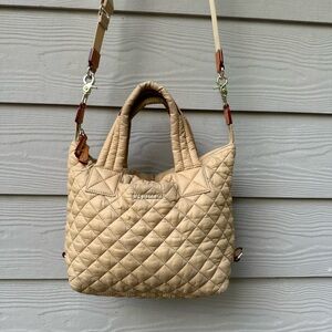 MZ Wallace Quilted Tan Tote